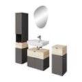 Badmöbel-Set SAPHIR "Quickset 394", grau, Kastenmöbel-Sets