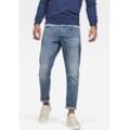 Regular-fit-Jeans G-STAR "3301 Straight Tapered" Gr. 33, Länge 36, blau (blau, aged), Herren, Obermaterial: 99% Baumwolle, 1% Elasthan, Jeans