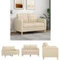 The Living Store - 2-Sitzer-Sofa Creme 120 cm Stoff - Sofas - Creme