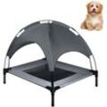 Hundebett Hundeliege Outdoor Erhöhtes Haustierbett Hundebetten mit Baldachin Hundesofa Katzenliege Katzenbett bis zu 40 kg (m - 76 x 61 x 76 cm)