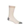 Icebreaker Merino Lifestyle Feinstricksocken Crew Stripe - Mann - Praline/snow - Größe SM