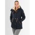 Winterjacke NAVAHOO "Ireliaa" Gr. L (40), blau (navy) Damen Jacken mit warmen Teddyfell