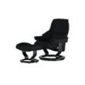 Stressless Relaxsessel mit Hocker Reno L ¦ schwarz ¦ Maße (cm): B: 8