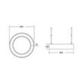 BRUMBERG Biro Circle Ring direkt 40W 60cm on/off silber 840