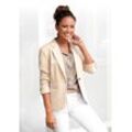 Kurzblazer LASCANA Gr. 34, braun (camelfarben) Damen Blazer in klassischer Form, taillierter Damenblazer, sportlich elegant