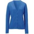 Strickjacke aus 100% Premium-Kaschmir Modell Cora Peter Hahn Cashmere blau, 40