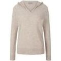 Kapuzen-Pullover aus 100% Kaschmir include beige, 44