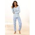 VIVANCE DREAMS Pyjama blau Gr. 32/34 für Damen. Mit Rundhals. Bequem. Nachhaltig.