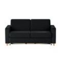 nehl Schlafsofa Boston Deluxe ¦ schwarz ¦ Maße (cm): B: 199 H: 91 T: