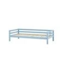 Kinderbett HOPPEKIDS "ECO Dream MY COLOR, Einzelbett, Juniorbett 90x200", blau, B:208cm H:56cm L:98cm, Betten, mit drei Seiten, Rausfallschutz, Kiefer Massivholz