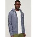 Kapuzensweatjacke SUPERDRY "ATHLETIC COLL GRAPHIC ZIPHOOD" Gr. M, blau (tois grit) Herren Sweatjacken