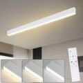 Deckenlampe led Deckenleuchte Wohnzimmer - 25W Wohnzimmerlampe Modern 80CM Lang Büro Deckenbeleuchtung Bürolampe Decke Dimmbar mit Fernbedienung