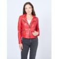 Mustang Lederjacke Damen, rot