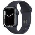 Apple Watch Series 7 (2021) GPS 41 mm - Aluminium Mitternacht - Sportarmband Schwarz