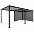 Sweeek - Bioklimatische Pergola 3 x 6 m + 2 Stores 3 m