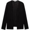 TOM TAILOR Damen Plus Size - Basic Cardigan, schwarz, Uni, Gr. 46