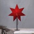 Standstern Mixa, Metall/Papier schwarz/rot