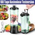 Entsafter Standmixer Smoothie Maker Mixer 600ml Blender Küche Milchshaker Akku