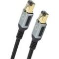 Oehlbach D1C13353 RJ45 Netzwerkkabel, Patchkabel CAT 8.1 2.00 m Schwarz, Gold 1 St.