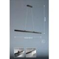 FISCHER & HONSEL LED Pendelleuchte "Orell", grau (anthrazit), B:6cm L:110cm, Lampen