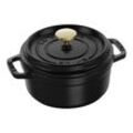 Staub La Cocotte 12 cm, rund, Schwarz, Gusseisen