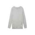 TOM TAILOR Damen Sweatshirt in Melange Optik, grau, Meliert, Gr. S/36