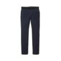 TOM TAILOR Herren Travis Slim Chino mit Gürtel, blau, Uni, Gr. 38/32