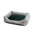 Rexproduct SoftColor luxury dog bed in grau color dunkelgrün S