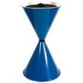 Konischer Standaschenbecher Diabola ECO, Alu-Einlegeschale, H 710 mm, ø 400 mm, blau, Quarzsand