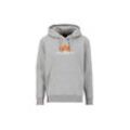 Hoodie ALPHA INDUSTRIES "Alpha Industries Men - Hoodies Basic Rubber" Gr. L, grau (grey heather) Herren Sweatshirts