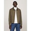 Blouson TOMMY HILFIGER "COTTON IVY JACKET" Gr. L, grün (army grün), Herren, Web, Obermaterial: 100% Baumwolle, Jacken