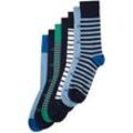 TOM TAILOR Herren 7er-Set Socken, blau, Gemustert, Gr. 43-46