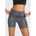 LASCANA ACTIVE Shorts leo Gr. XS (32/34) für Damen. Mit Allover-Druck. Figurbetont