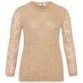 Rundhals-Pullover Emilia Lay beige, 40