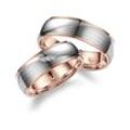 Verlobungsring MARRYA "MARRYA Titan Ringe Trauringe Eheringe Partnerringe" Fingerringe Gr. 48, Titan, rosegold (damen ring, silber, rosé) Damen