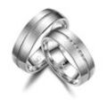 Verlobungsring MARRYA "MARRYA Titan Ringe Trauringe Eheringe Partnerringe" Fingerringe Gr. 48, Titan, silberfarben (damen ring, silber) Damen