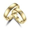 Verlobungsring MARRYA "MARRYA Titan Ringe Trauringe Eheringe Partnerringe" Fingerringe Gr. 48, Titan, goldfarben (damen ring, gold) Damen