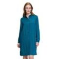 Hemdblusenkleid BETTY BARCLAY "Betty Barclay Hemdblusenkleid mit Knopfleiste" Gr. 36, Normalgrößen, blau (magic blau), Damen, Obermaterial: 52% Polyester, 48% Viskose., Kleider, Form