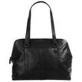 Shopper SPIKES & SPARROW, Damen, Gr. B/H/T: 35cm x 28cm x 10cm onesize, schwarz, Leder, unifarben, leicht glänzend, Taschen, echt Leder