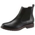 Chelseaboots TAMARIS Gr. 36, schwarz, Damen, Leder, Schuhe, im klassischen Look, Topseller