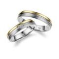 Verlobungsring MARRYA "MARRYA Titan Ringe Trauringe Eheringe Partnerringe" Fingerringe Gr. 48, Titan, goldfarben (damen ring, gold, silber) Damen