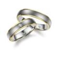 Verlobungsring MARRYA "MARRYA Titan Ringe Trauringe Eheringe Partnerringe" Fingerringe Gr. 48, Titan, goldfarben (damen ring, gold, silber) Damen