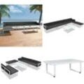 Vidaxl - 5-tlg. Garten-Lounge-Set Textilene Aluminium Schwarz - Gartenmöbel-Set - Gartenmöbel-Sets - Home & Living - Schwarz