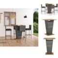 Vidaxl - Gartenmöbel-Sets - Living 5-tlg. Gartenbar-Set mit Kissen Poly Rattan Grau - Grau