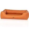 Knuffelwuff orthopädisches Hundebett aus Kunstleder Lovelock terracotta M-L