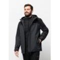 3-in-1-Funktionsjacke JACK WOLFSKIN "GLAABACH 3IN1 JKT M" Gr. XL (54/56), schwarz (black) Herren Jacken