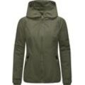 Winterjacke RAGWEAR "Dizzie Warm Rain" Gr. L (40), grün (olivgrün) Damen Jacken Warme Jacke mit Kapuze