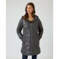 Longjacke in Leder-Optik