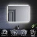 Sonni - led Spiegelschrank Badezimmerspiegel wandschrank Badschrank 80x60cm mit automatischem Anti-Beschlag kaltweiß licht Touch Energiesparender IP44