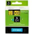 DYMO® Schriftbandkassette D1 53718, 24 mm, gelb/schwarz